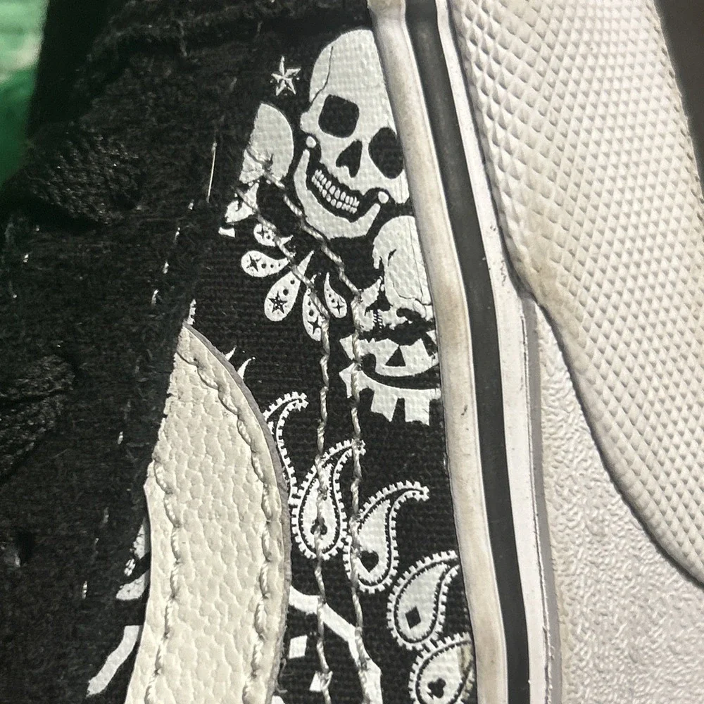 Vans Black And White Skulls And Paisley Collab 9.5 Men's CLEAN - Picture 11 of 13